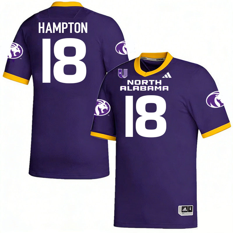 North Alabama Lions #18 Seth Hampton College Football Jerseys,Uniforms Stitched-Purple North Alabama Lions #18 Seth Hampton College Football Jerseys,Uniforms Stitched-Purple